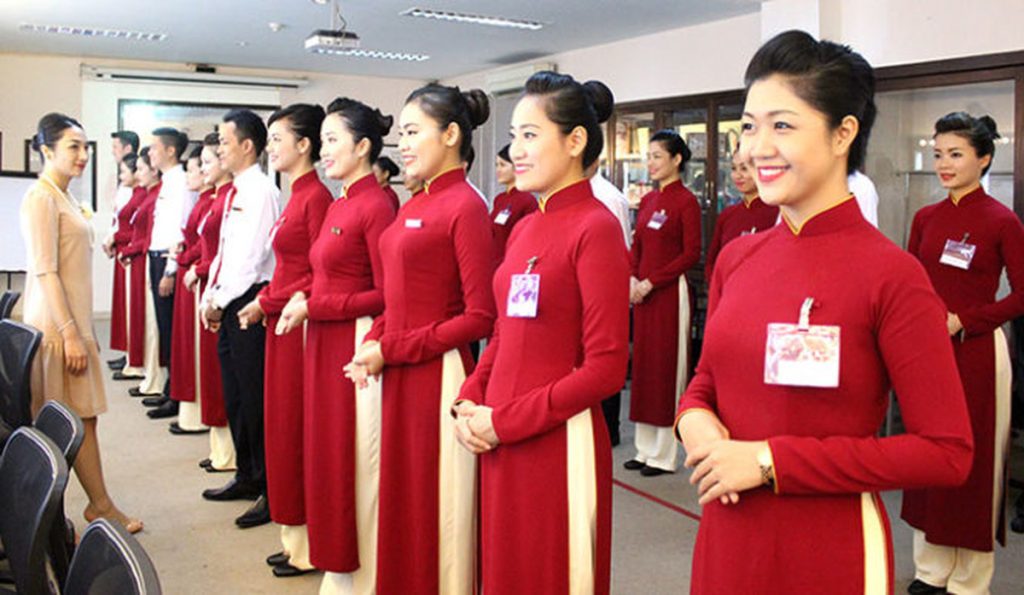  Một lớp huấn luyện tiếp viên hàng không