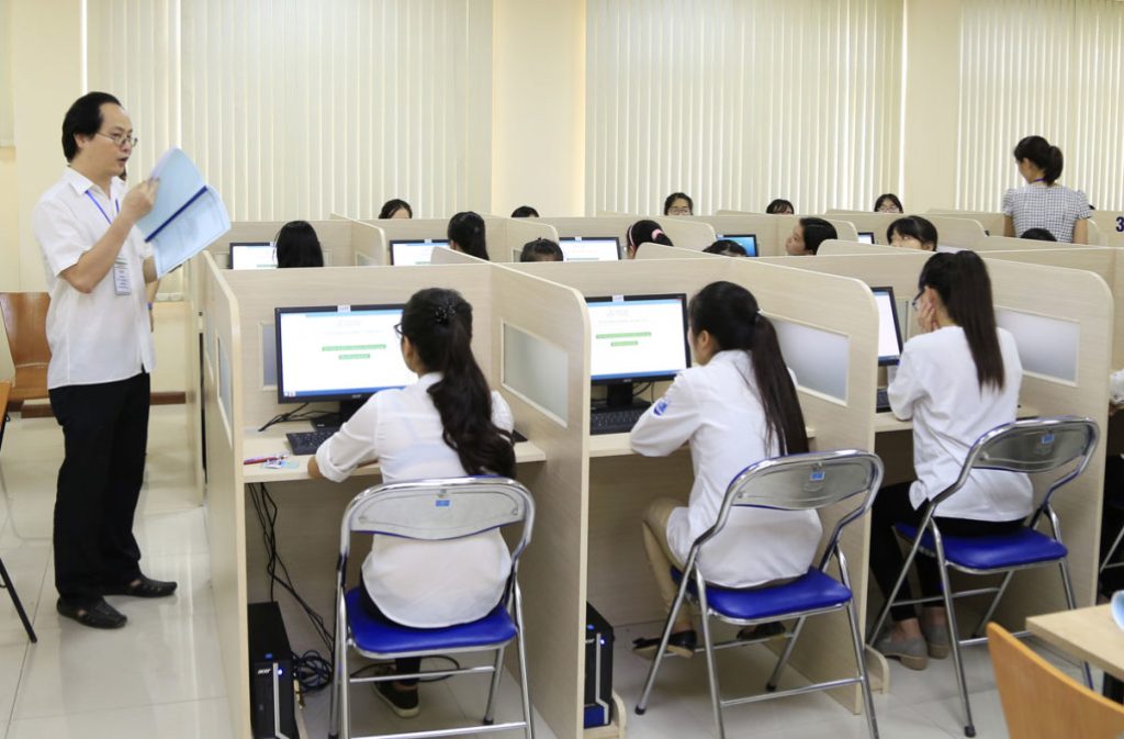 Thí sinh thi đánh giá năng lực vào Đại học Quốc gia Hà Nội năm 2019